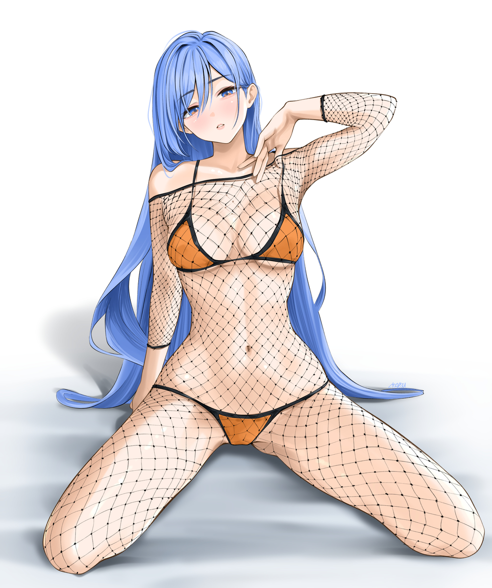 This is a pixiv picture whose title is fishnets.