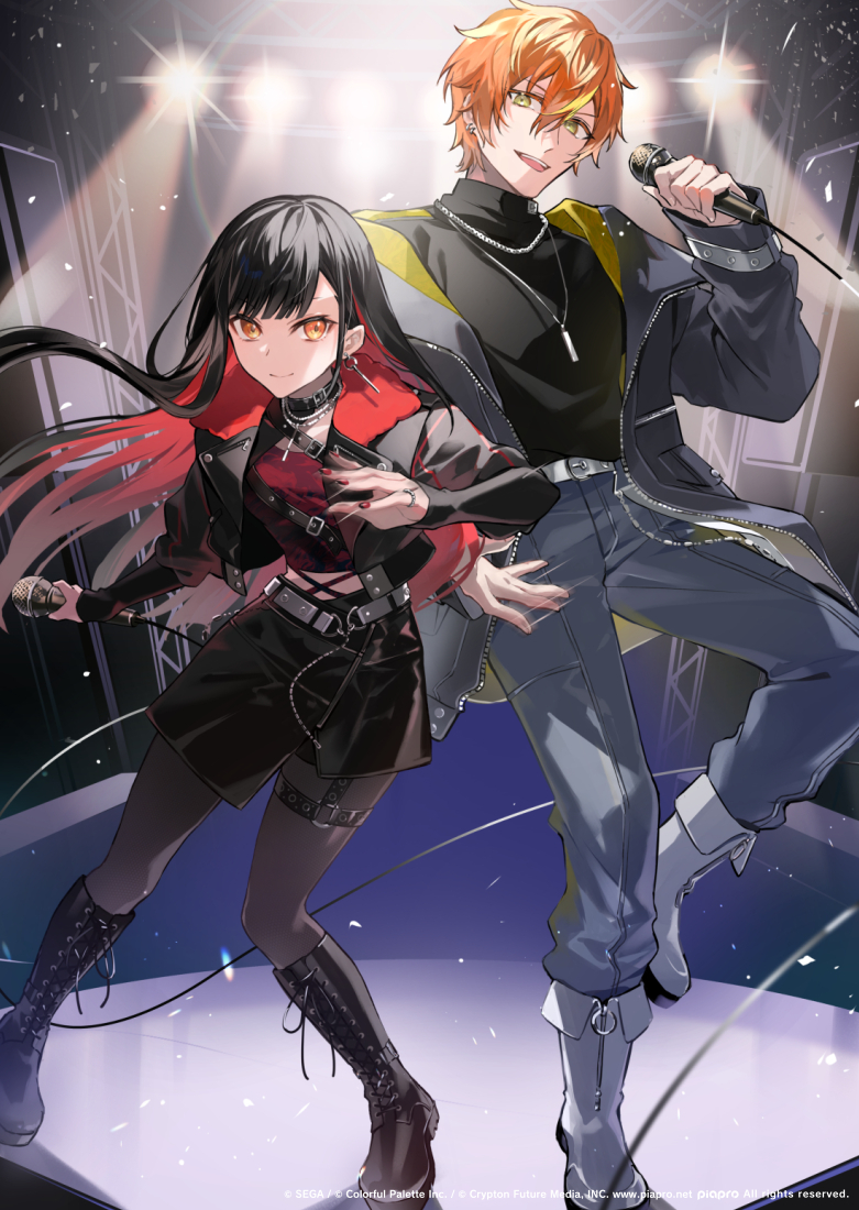 This is a pixiv picture whose title is 🎤.