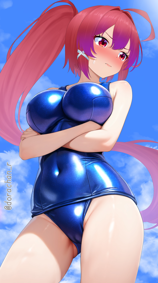 This is a pixiv picture whose title is スク水曜日！.