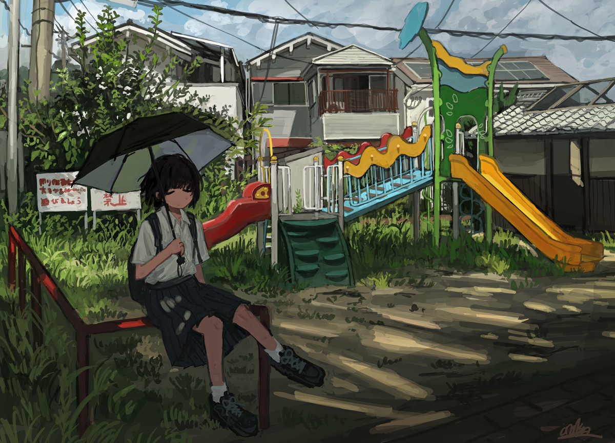 This is a pixiv picture whose title is 影の中に.