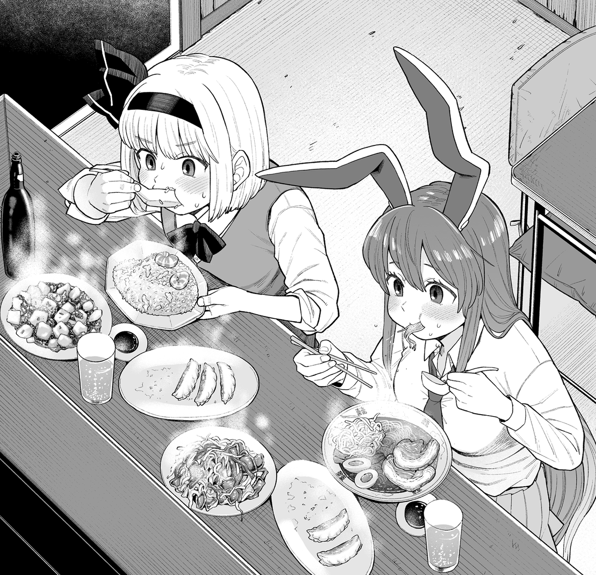 This is a pixiv picture whose title is ガツガツ.