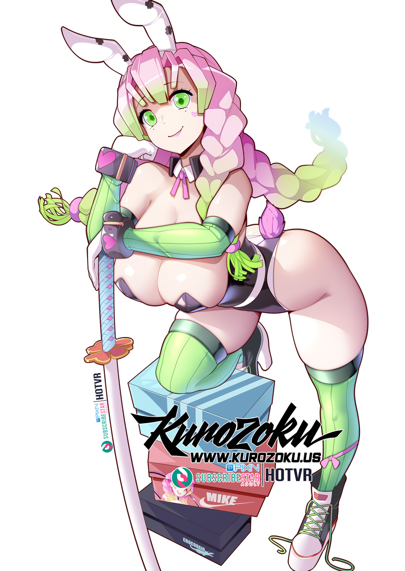 This is a pixiv picture whose title is Mitsuri in her bunnysuit..