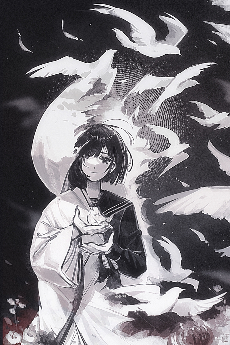 This is a pixiv picture whose title is 雛.