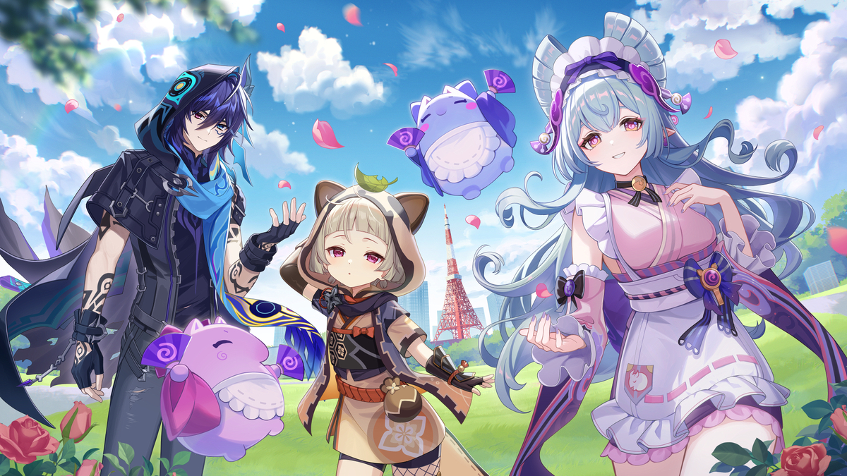 This is a pixiv picture whose title is 原神×スシロー.