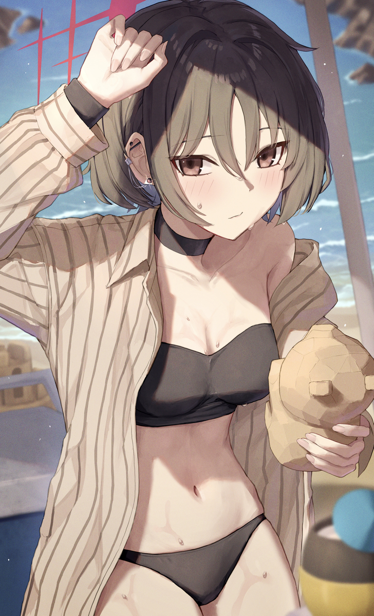 This is a pixiv picture whose title is ミサキ(水着).