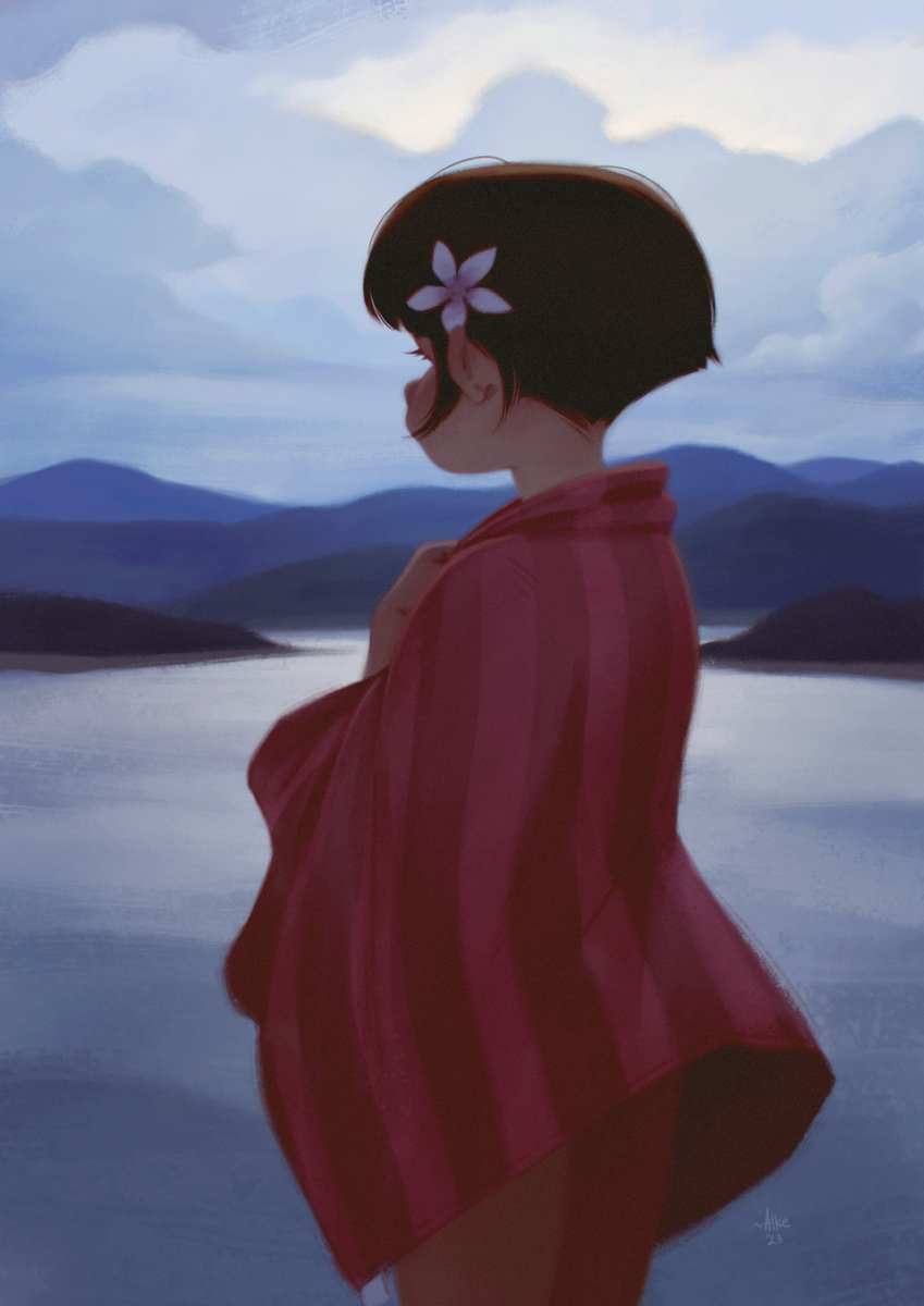 This is a pixiv picture whose title is At dusk.