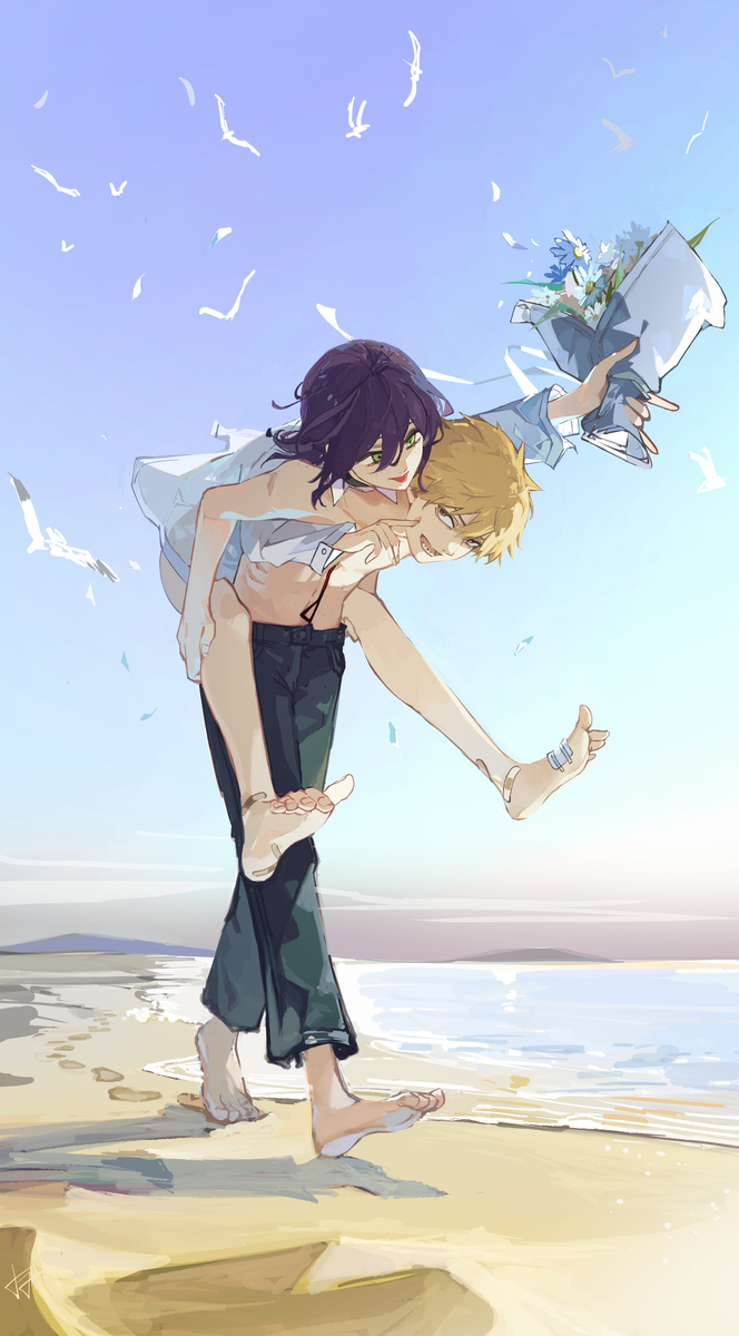 This is a pixiv picture whose title is まるでこの世界で二人だけ.