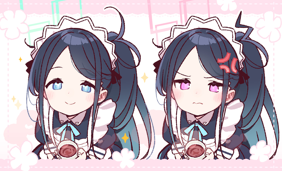 This is a pixiv picture whose title is メイドアリスちゃんとケイちゃんの特製✨☕☕✨.