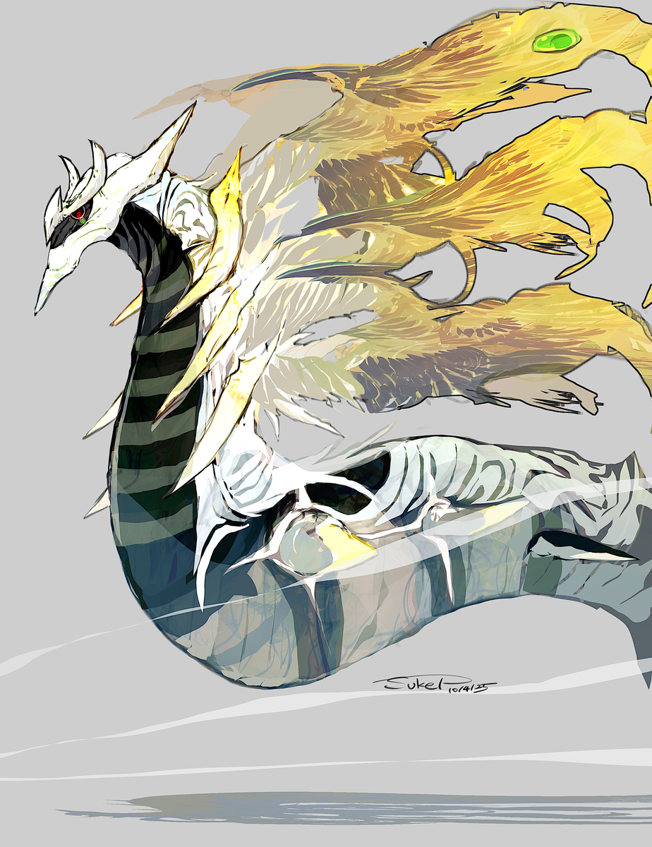 This is a pixiv picture whose title is 白神ギラティナ.