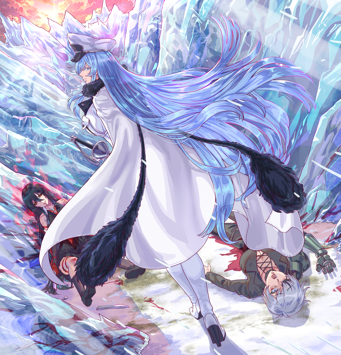 This is a pixiv picture whose title is 《风雪》.