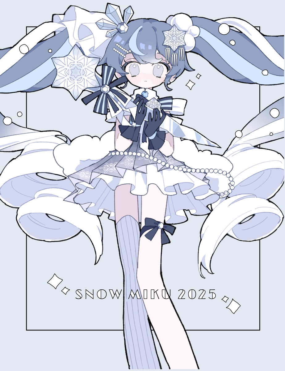 This is a pixiv picture whose title is SNOU MIKU 2025.