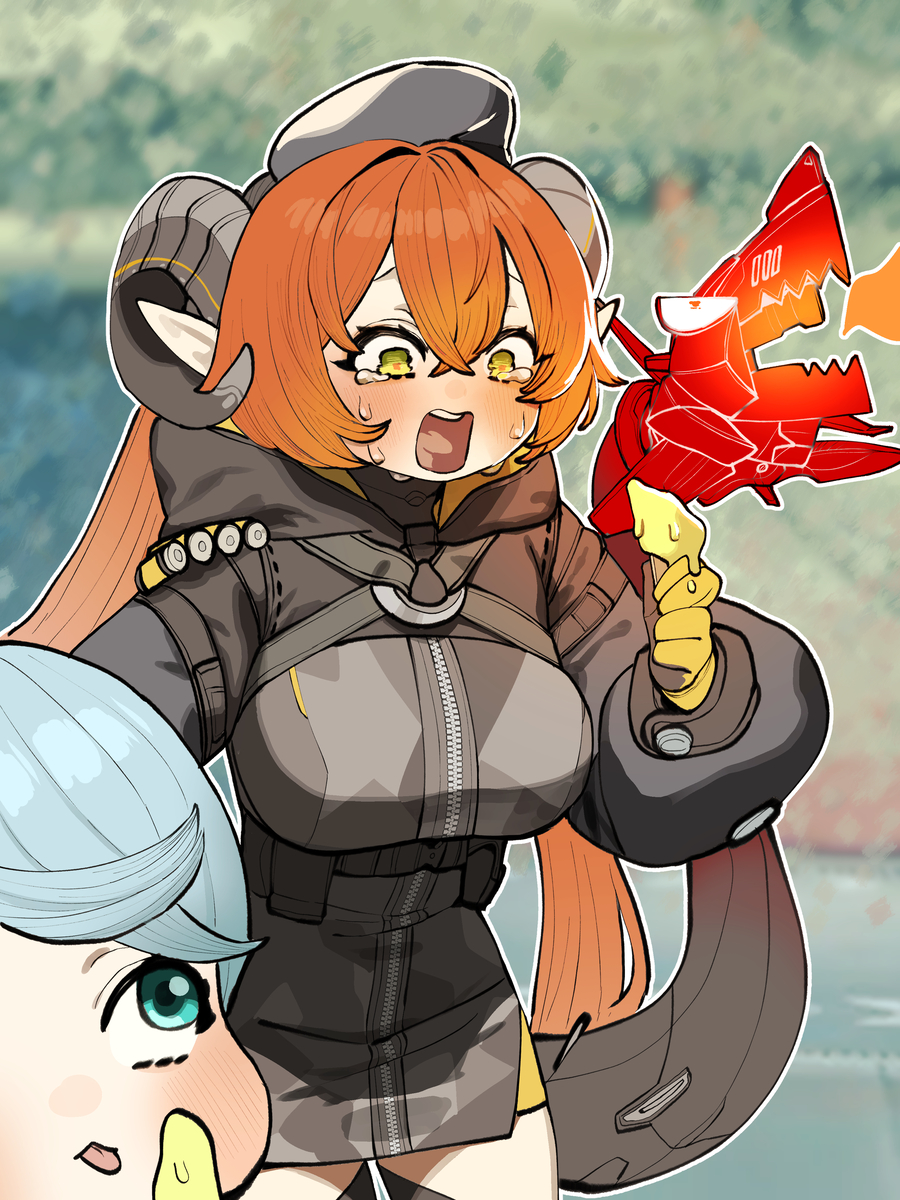 This is a pixiv picture whose title is 아이스 크림 먹는 오피.