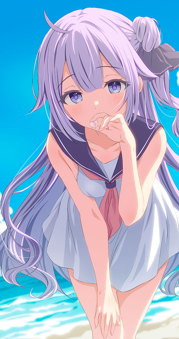 This is a pixiv picture whose title is 夏のユニコーンちゃん.