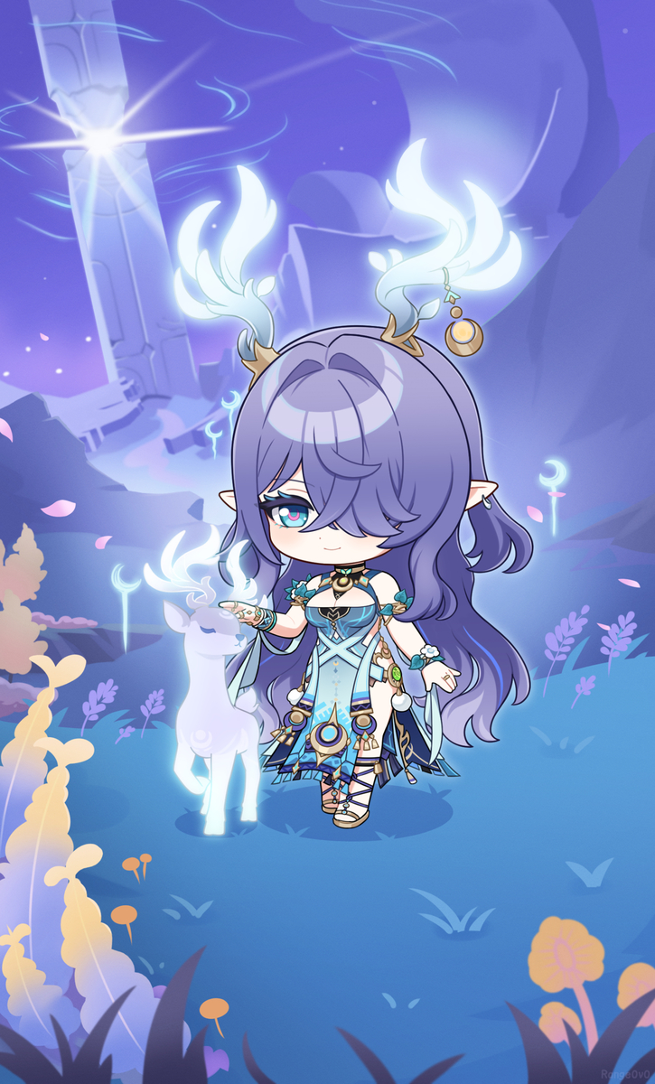 This is a pixiv picture whose title is 霜月の子.