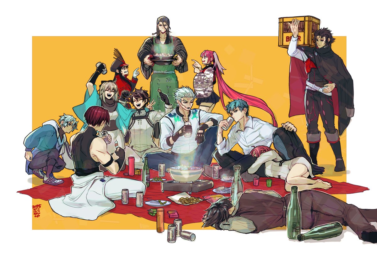 This is a pixiv picture whose title is おでんで宴会.