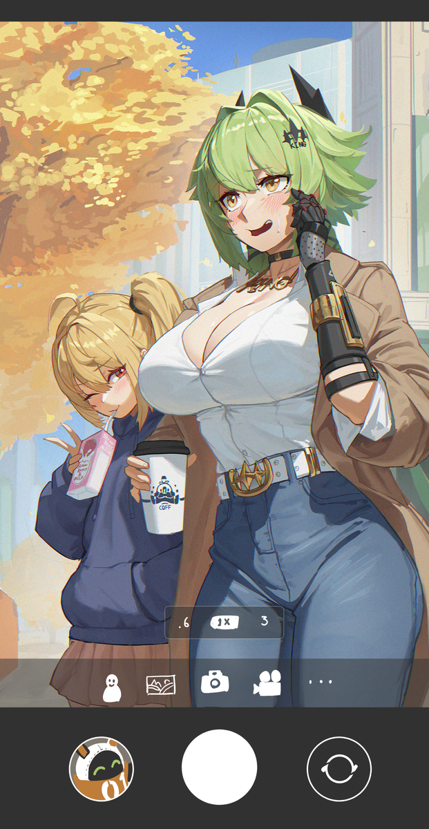 This is a pixiv picture whose title is Caesar & Lucy.