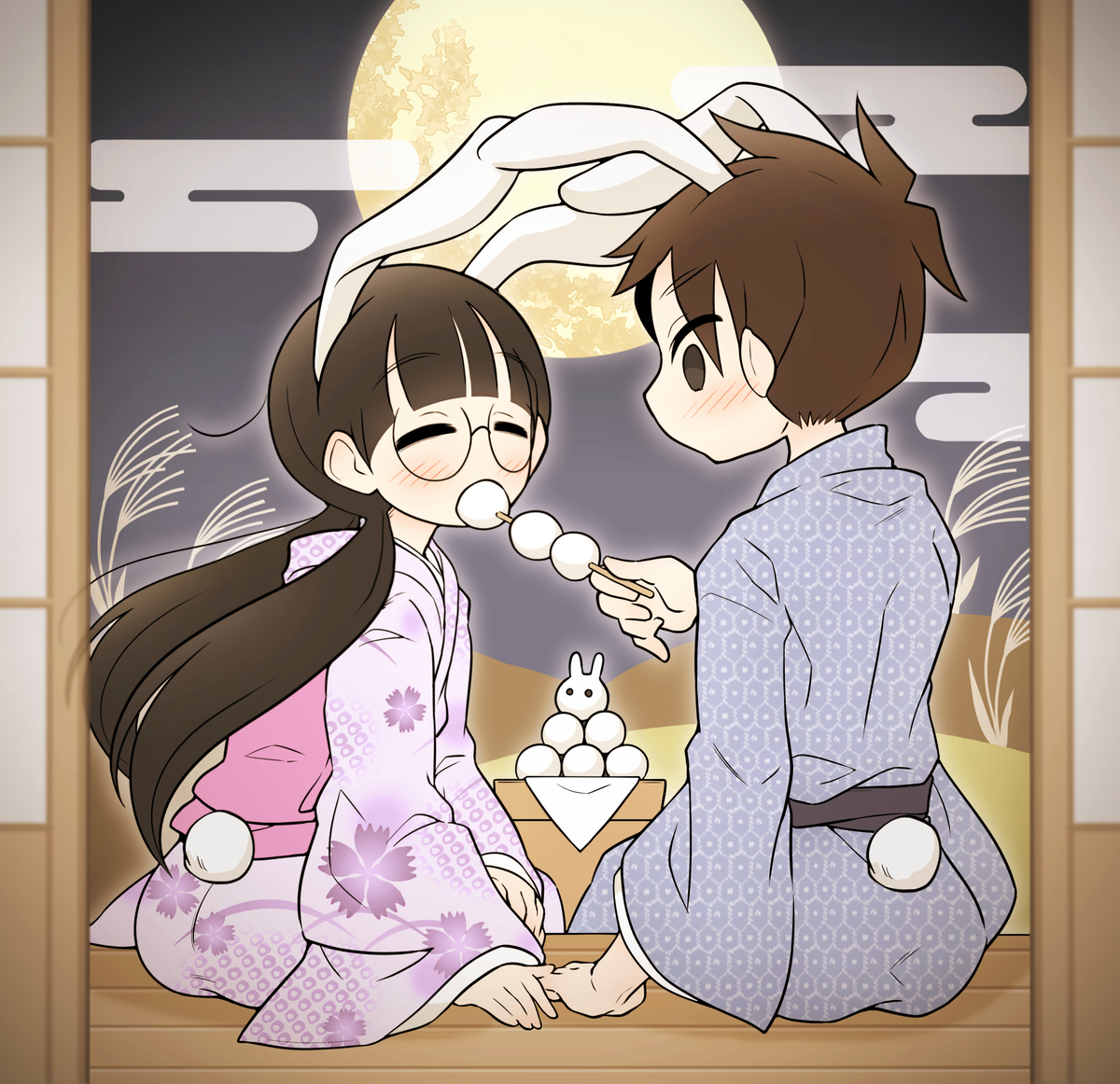 This is a pixiv picture whose title is 月うさちー2.