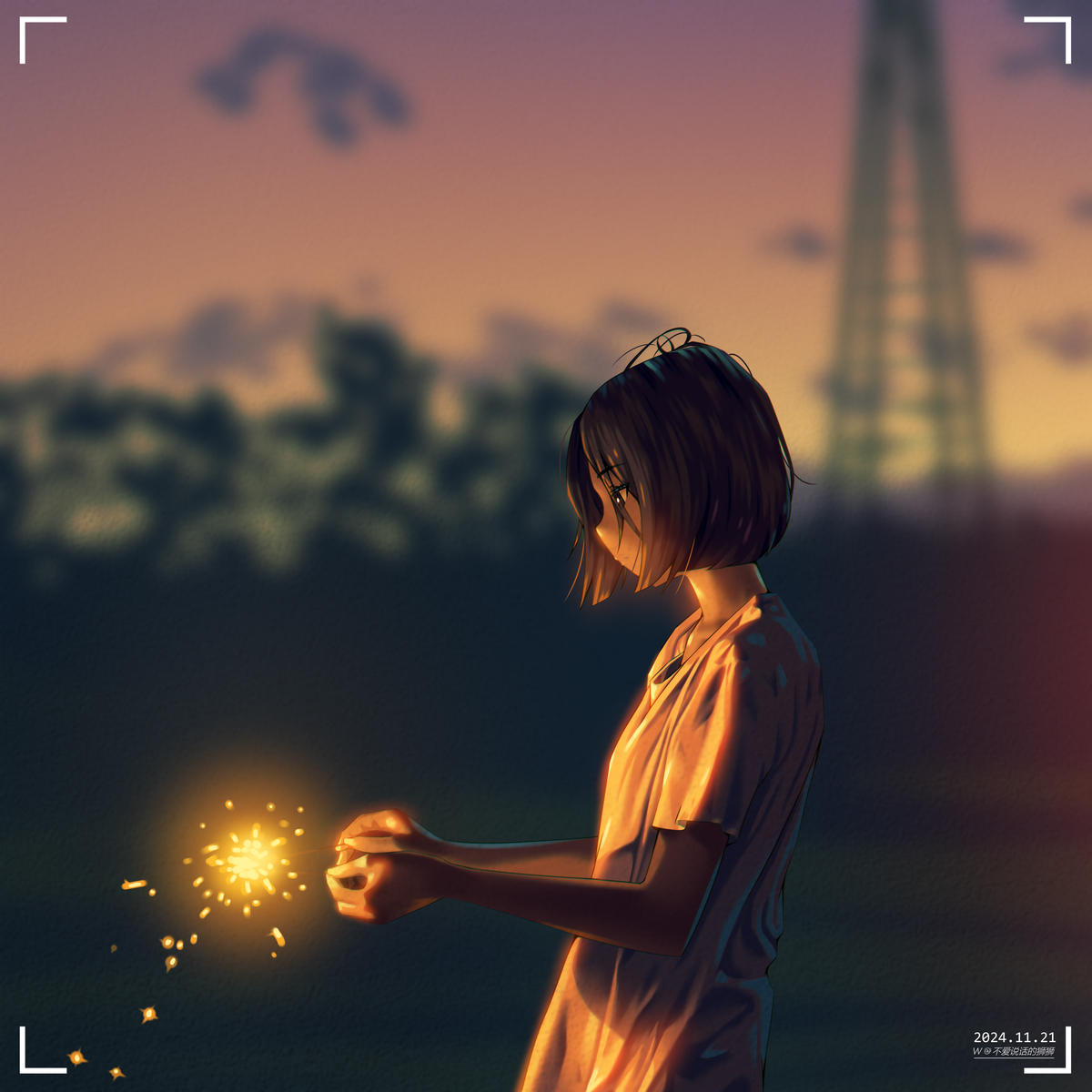 This is a pixiv picture whose title is HANABI.