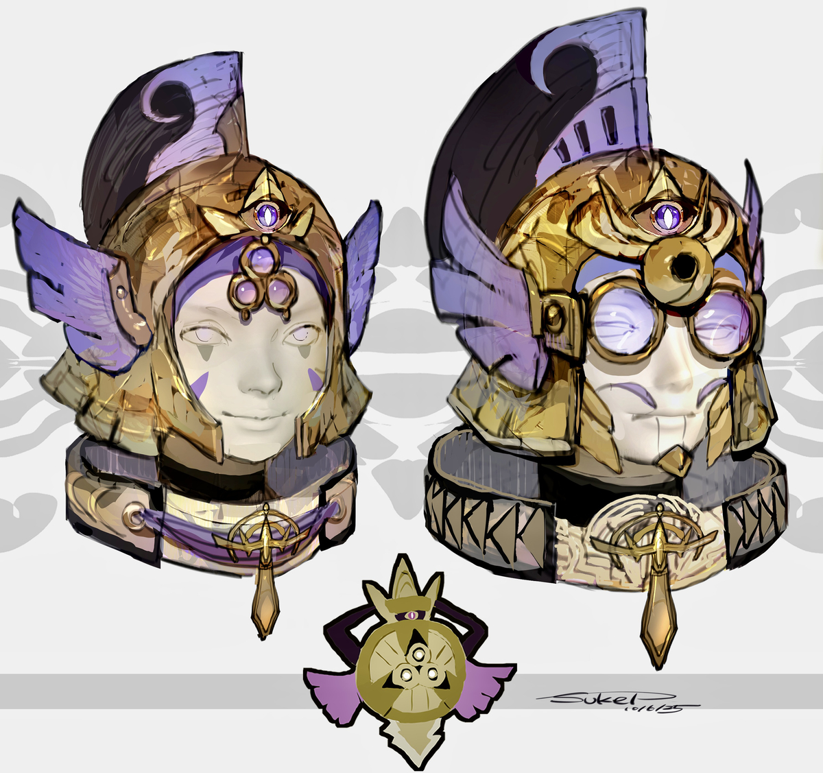 This is a pixiv picture whose title is ギルガルドモチーフのヘッドギア（ポケモン）.