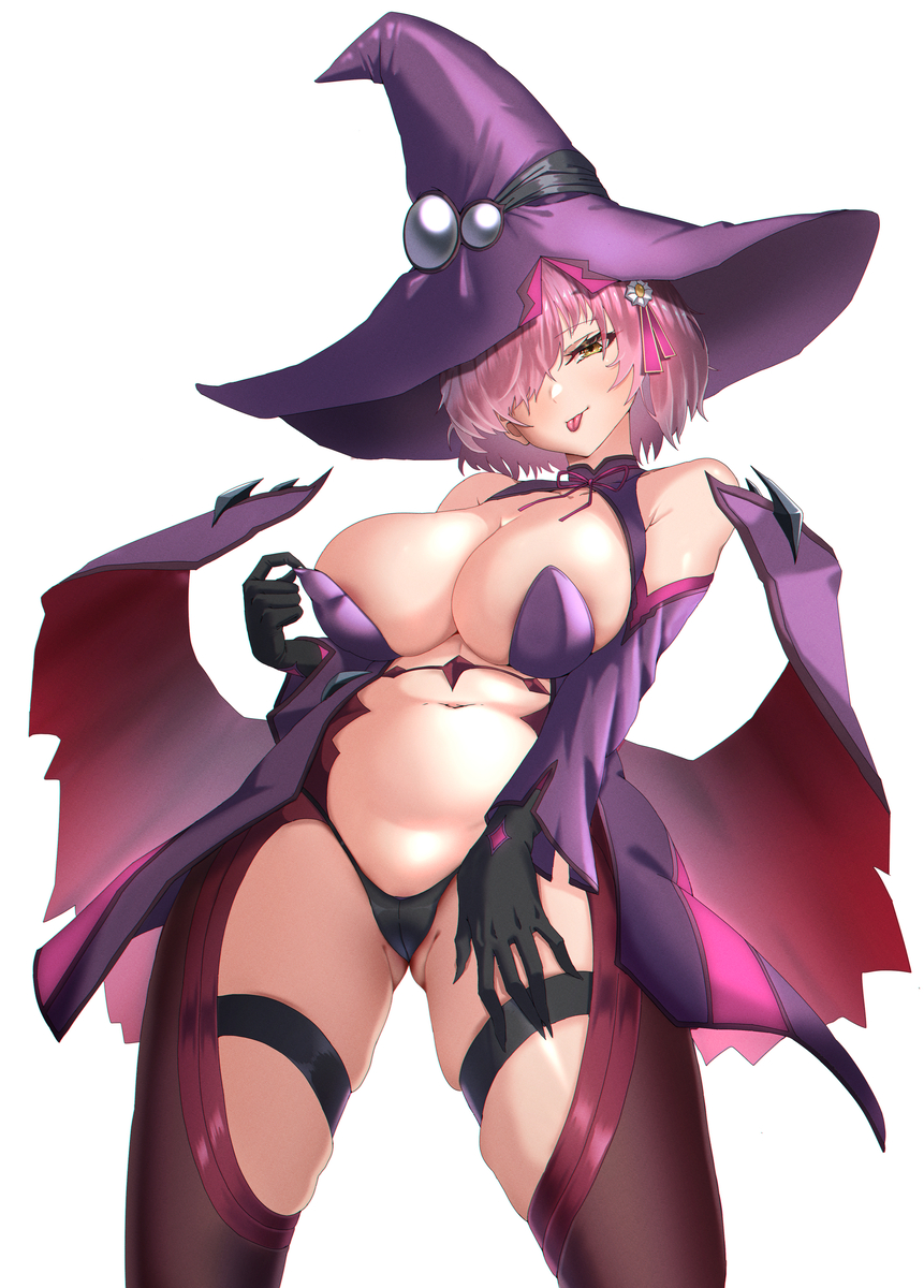 This is a pixiv picture whose title is 乗っ取られたマシュ.