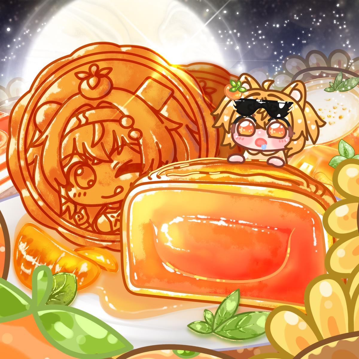 This is a pixiv picture whose title is 香🍊流心🥮.