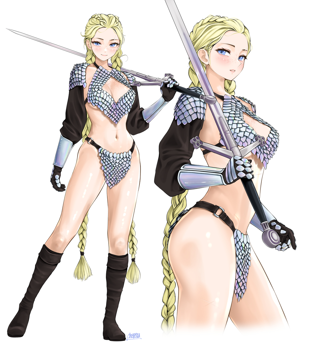 This is a pixiv picture whose title is lvl99 armor.