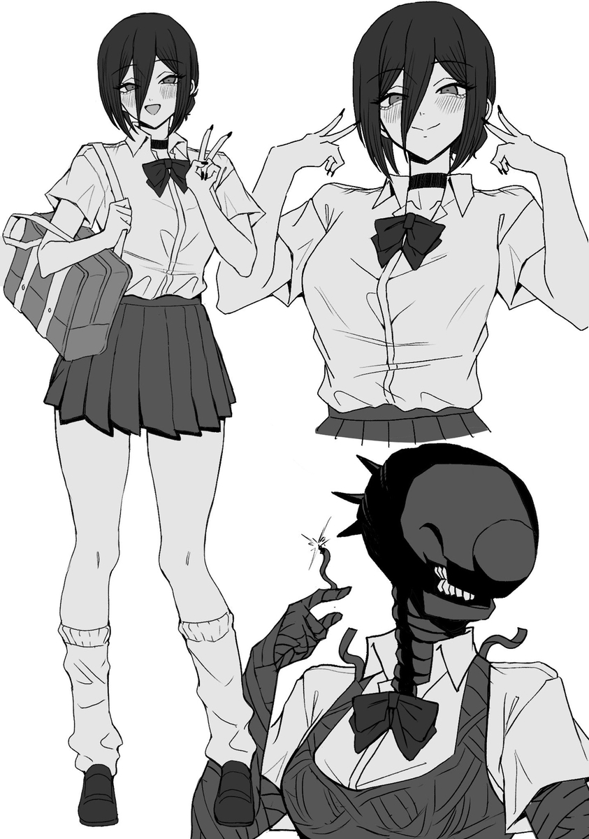 This is a pixiv picture whose title is 制服 レゼ.