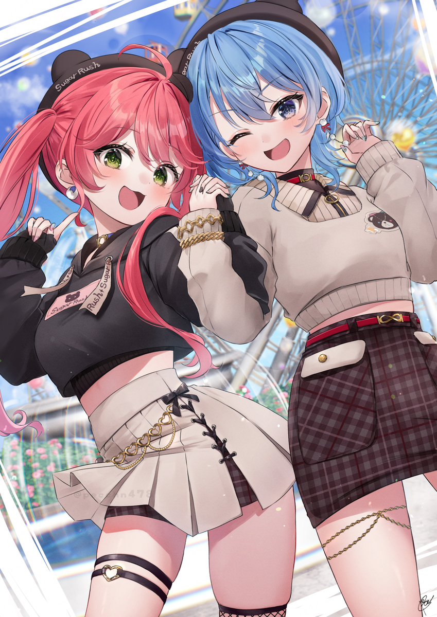 This is a pixiv picture whose title is おそろい🧸.
