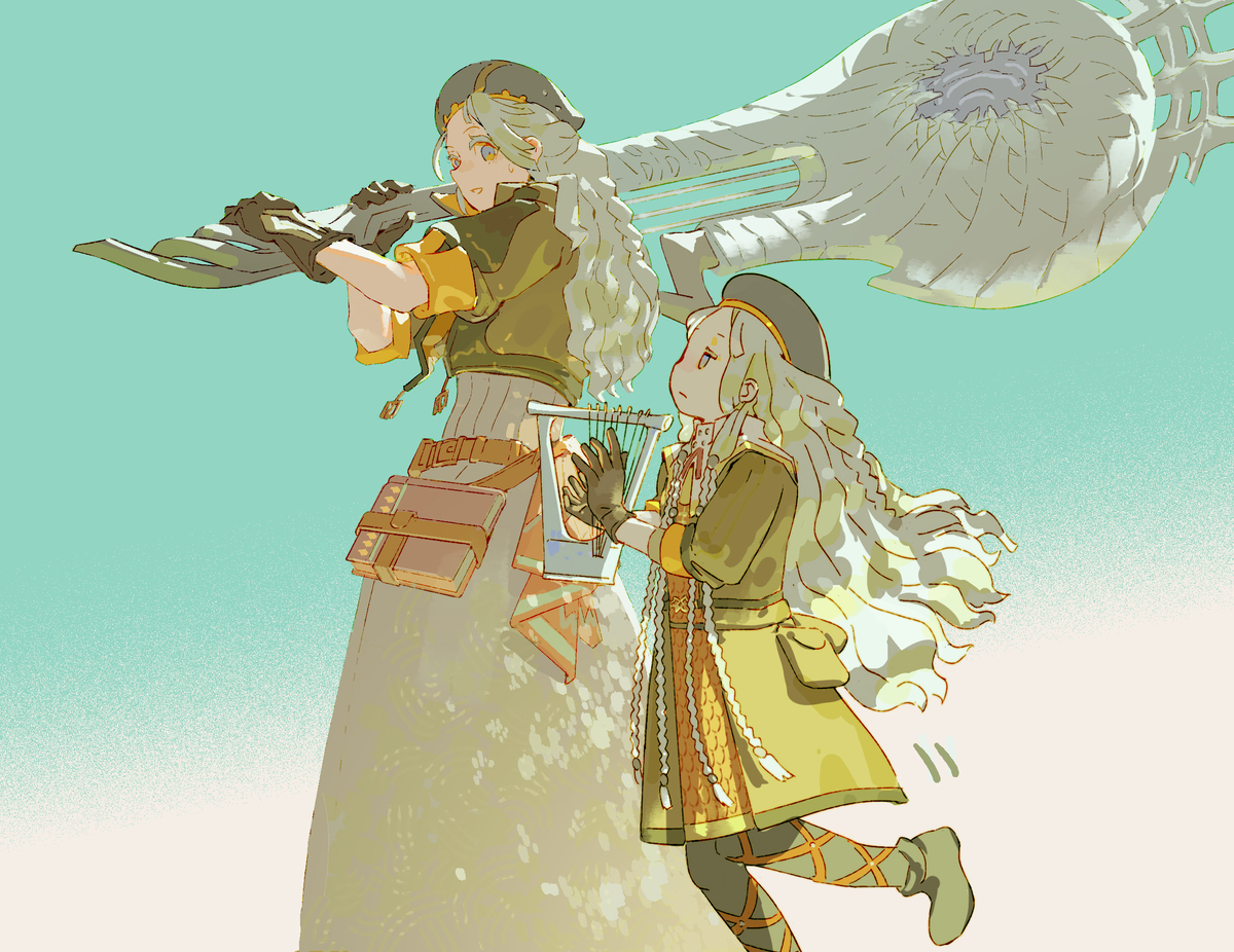 This is a pixiv picture whose title is 熾光たるガヴリアと復讐者.