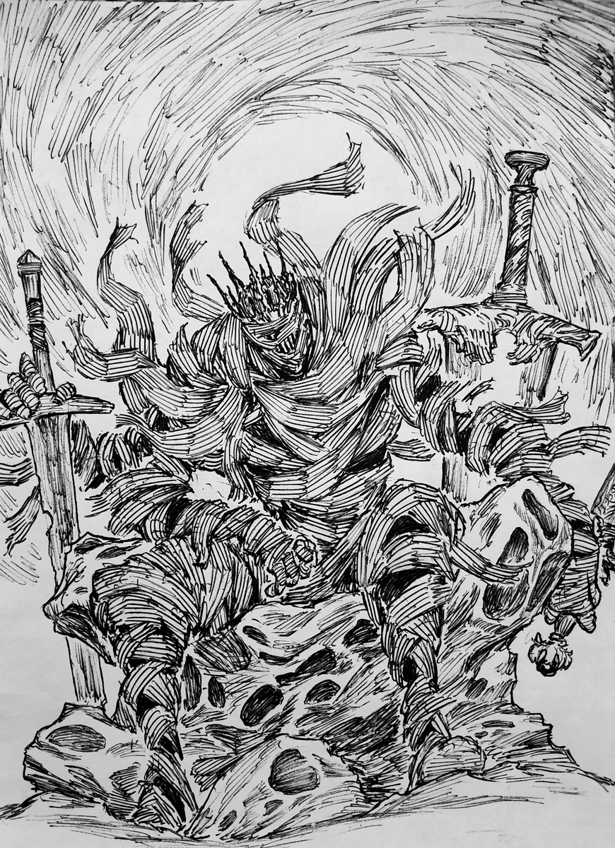 This is a pixiv picture whose title is The Primordial Night.