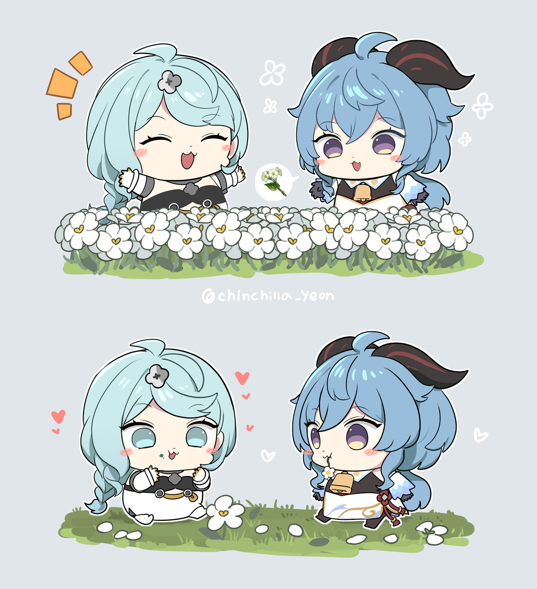 This is a pixiv picture whose title is 시드&감우!.