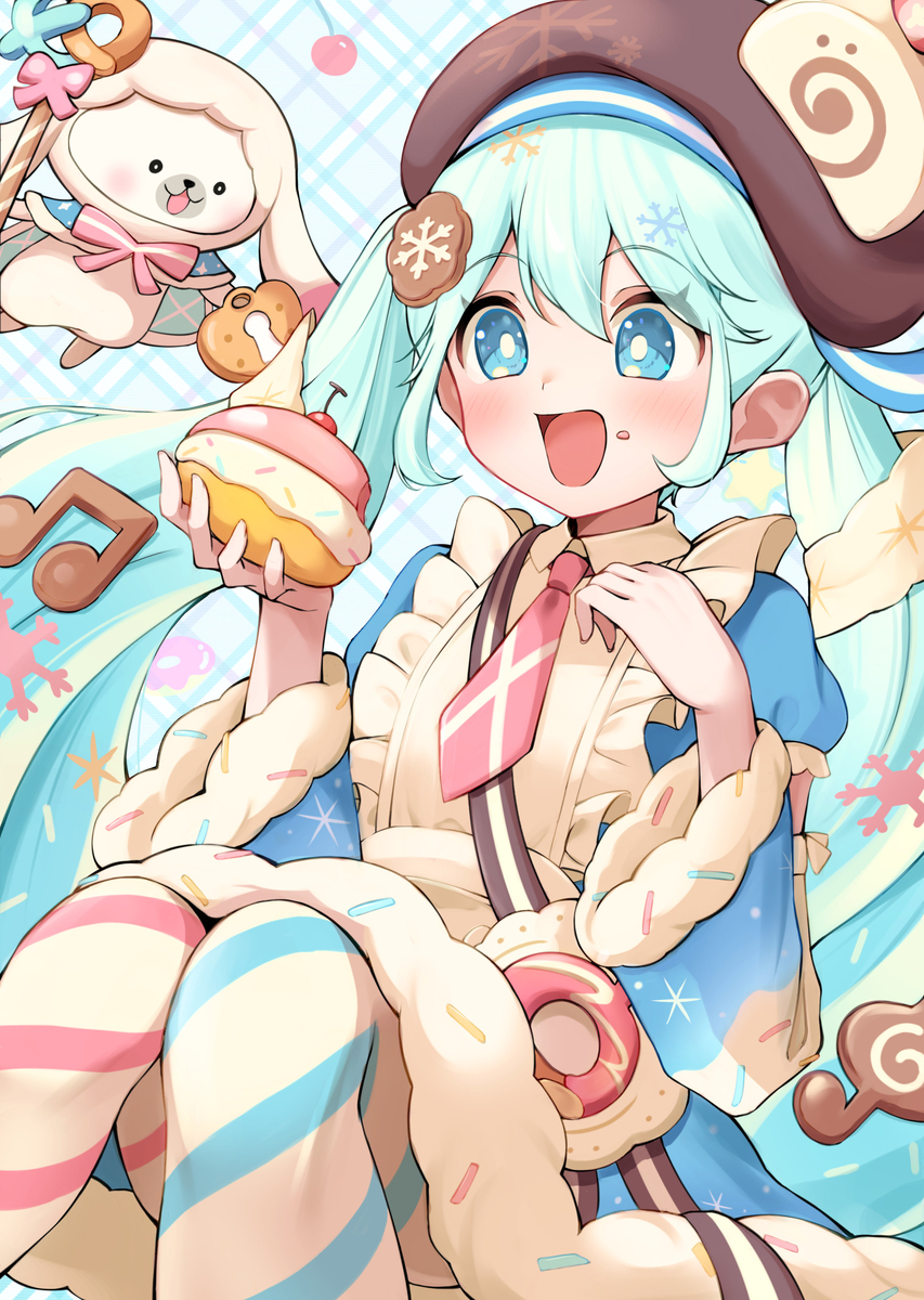 This is a pixiv picture whose title is 雪ミク2026.