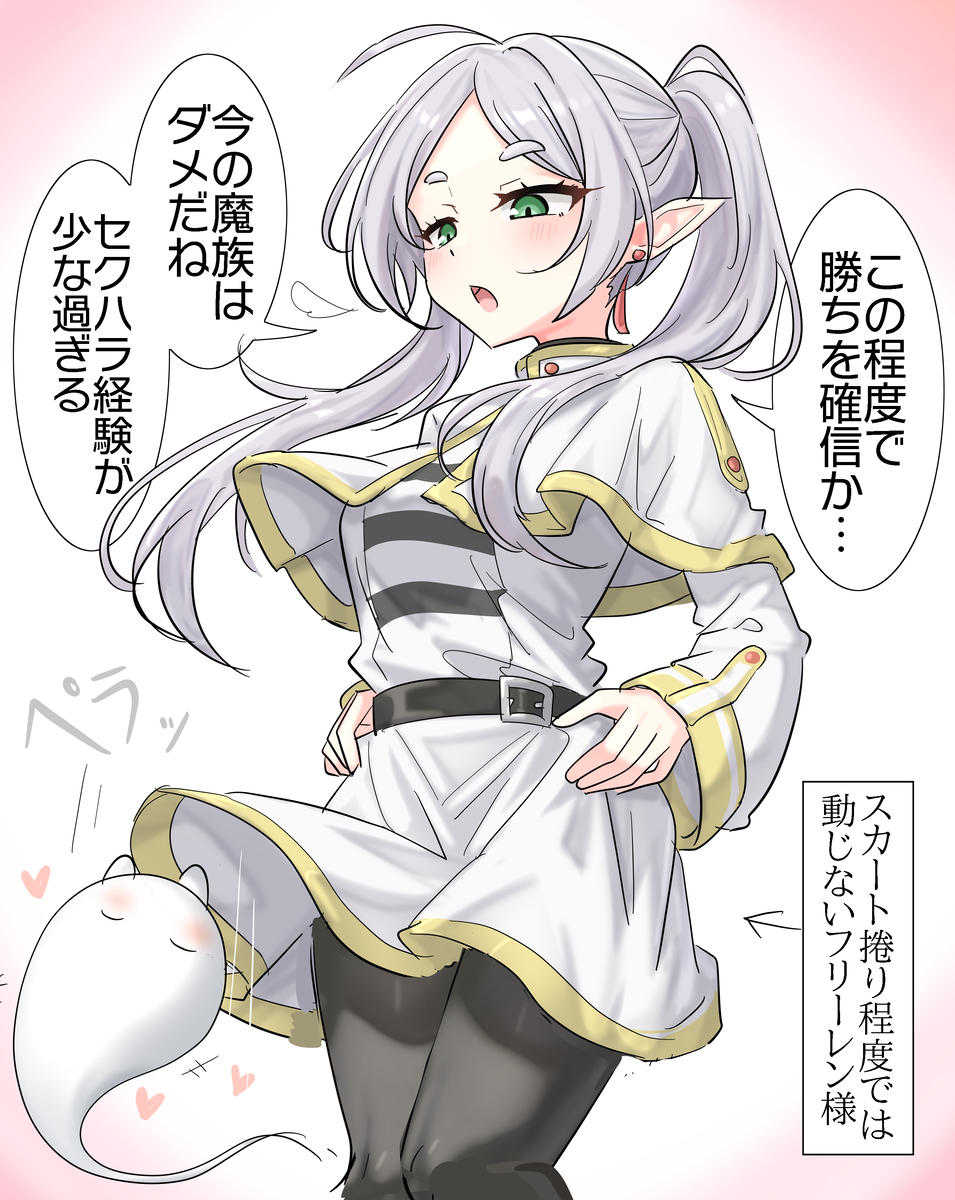 This is a pixiv picture whose title is セクハラをダメ出ししてくるフリーレン様.