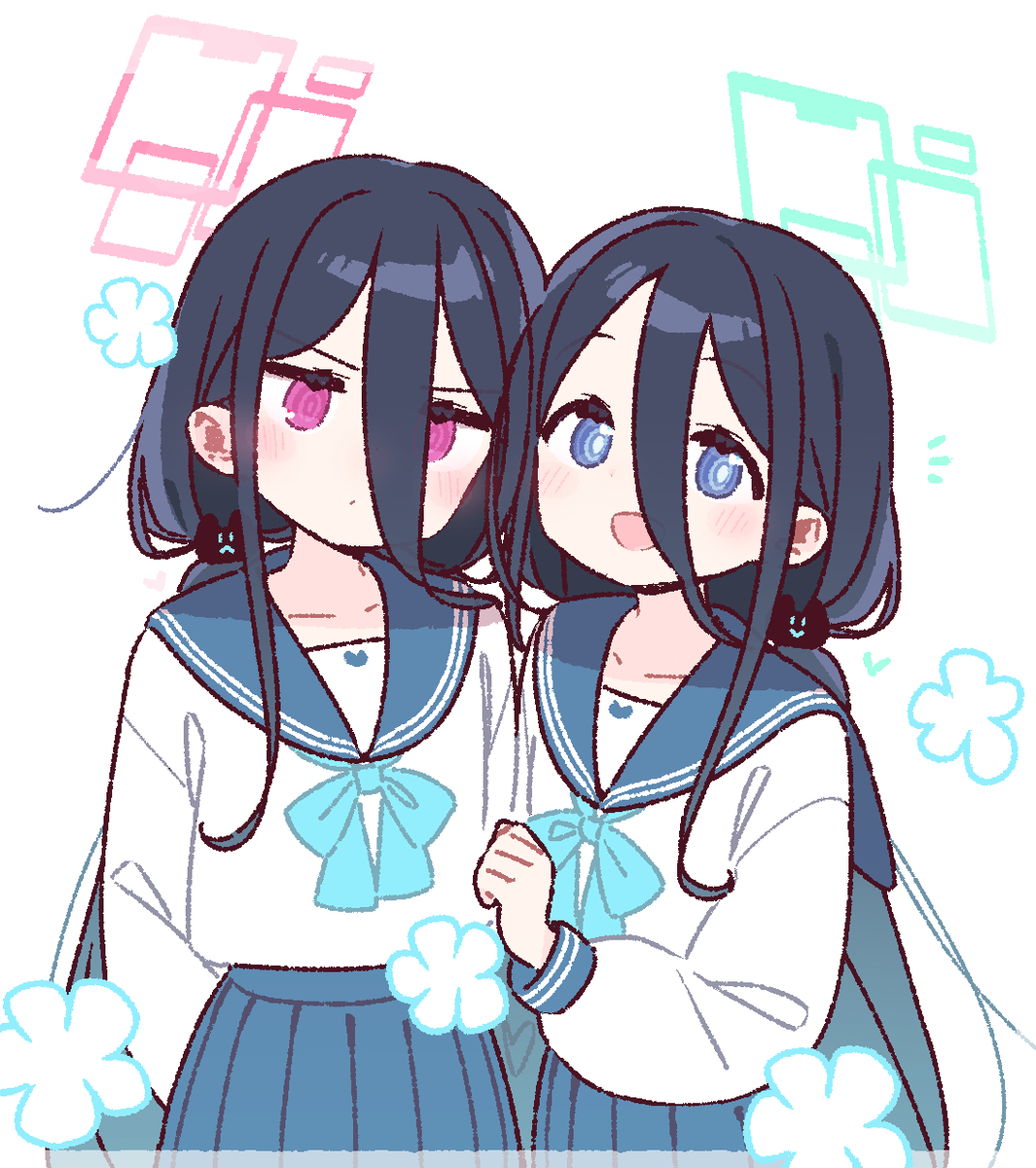 This is a pixiv picture whose title is セーラー服なアリスちゃんとケイちゃん✨.