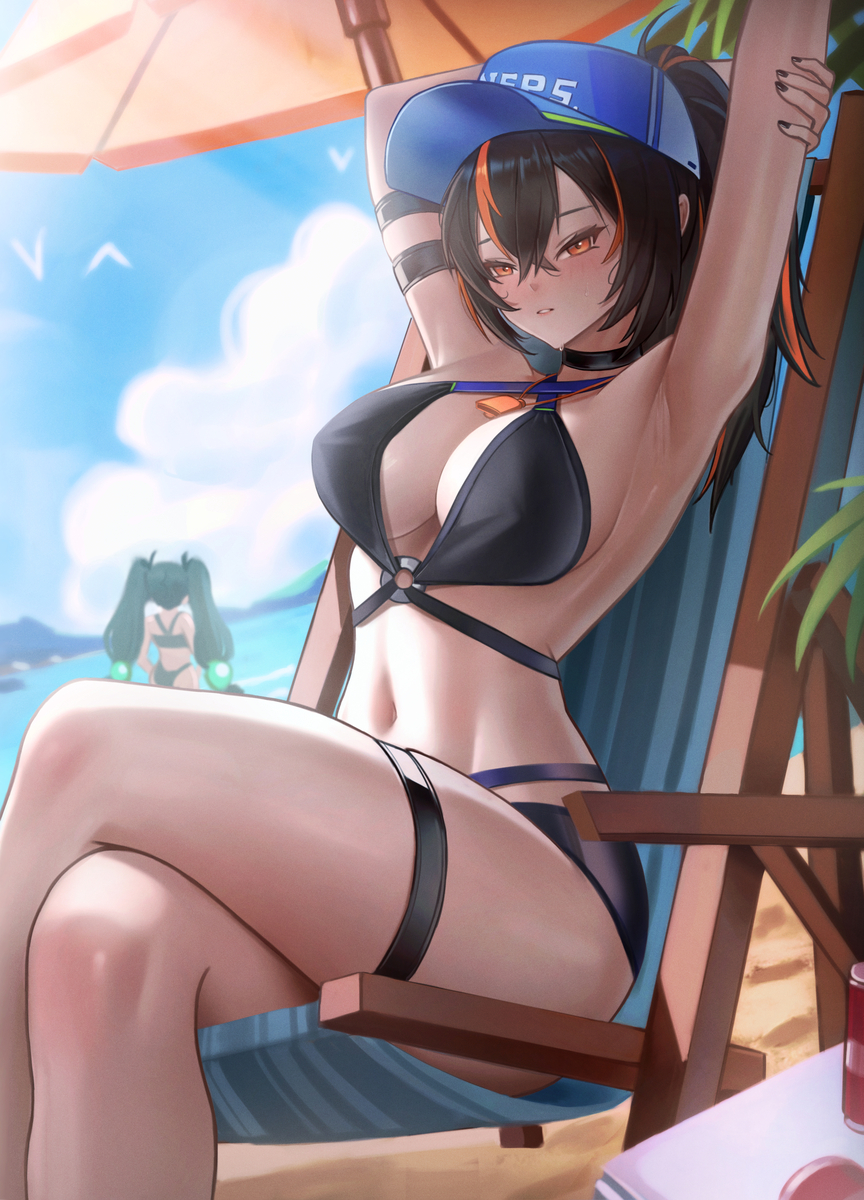This is a pixiv picture whose title is Zhu Yuan At The Beach.