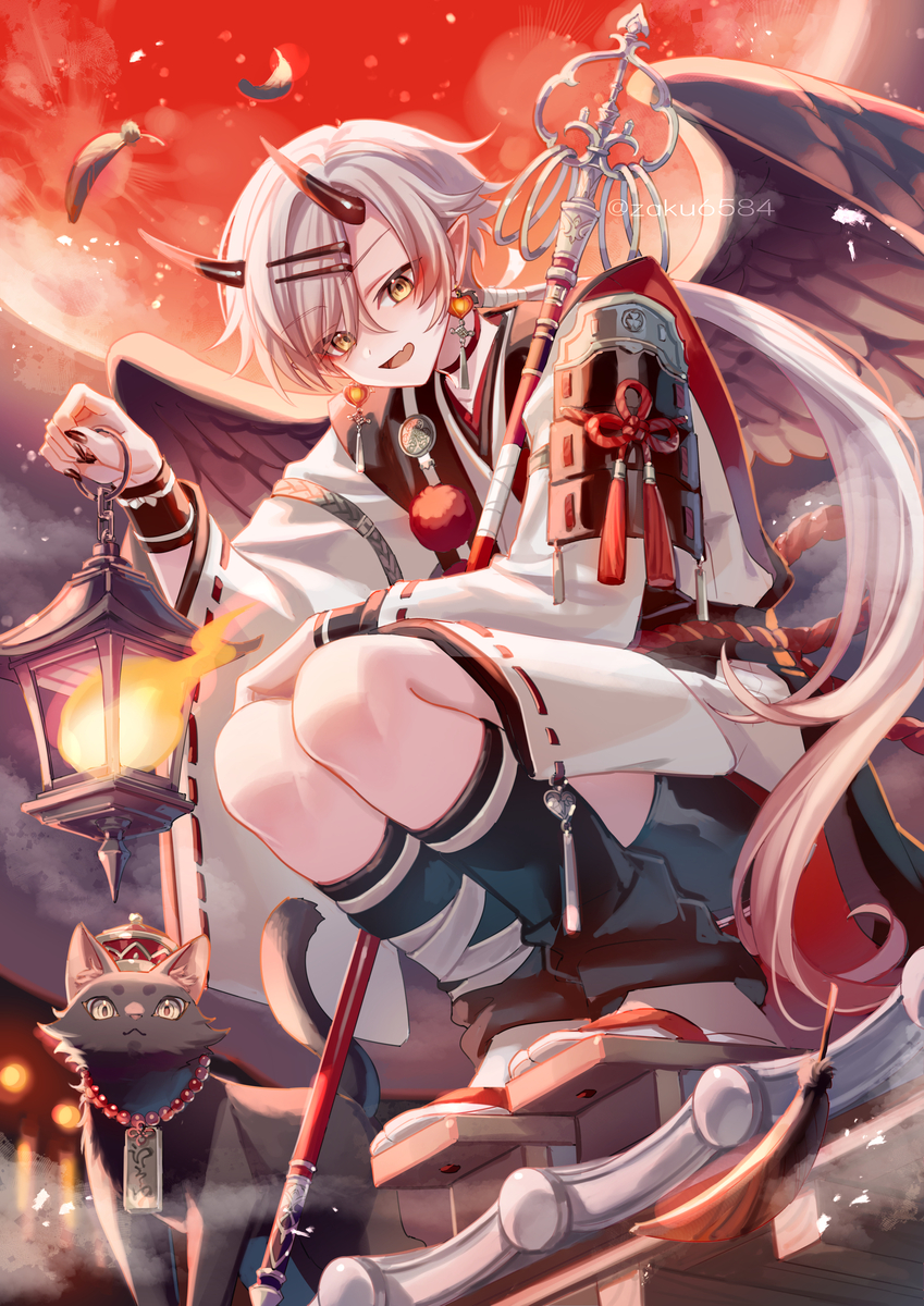 This is a pixiv picture whose title is 鬼灯の夜.