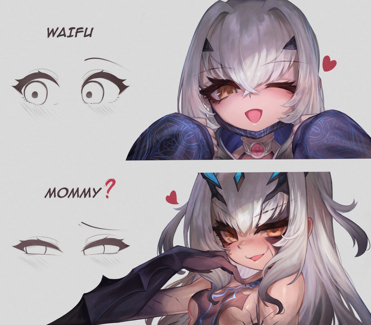 This is a pixiv picture whose title is Waifu or Mommy?.