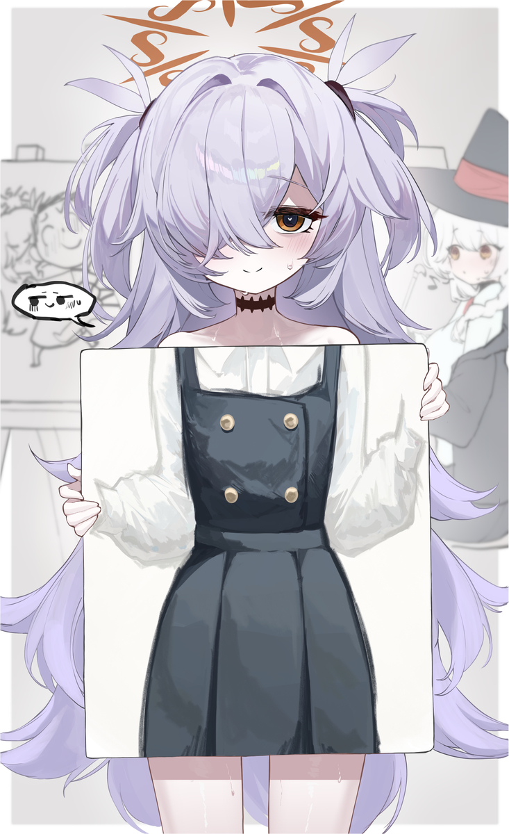 This is a pixiv picture whose title is カノエとの美術時間.