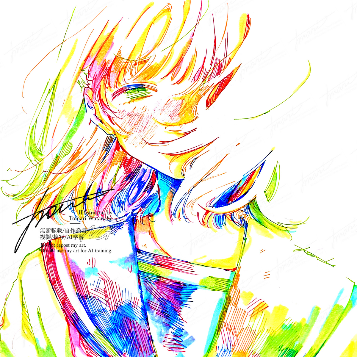 This is a pixiv picture whose title is しずかに見ている.