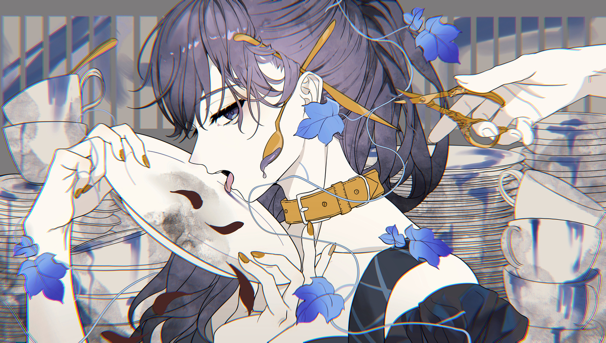 This is a pixiv picture whose title is 偏食.