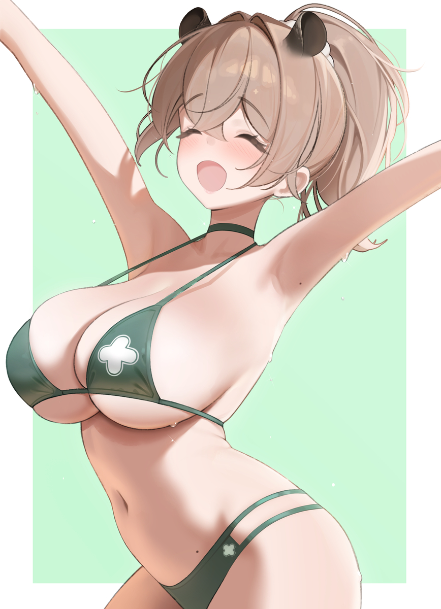 This is a pixiv picture whose title is Bikini Nimi.