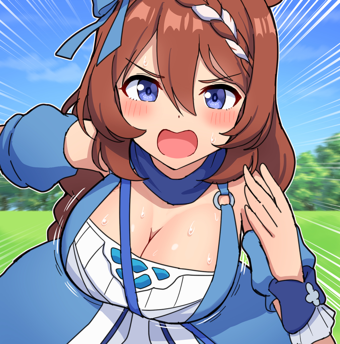 This is a pixiv picture whose title is クリークのレース、色々目が離せませんでした(シングレ15話）.