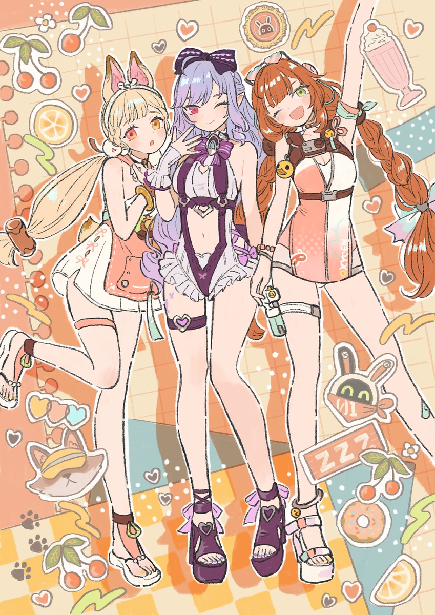 This is a pixiv picture whose title is 【ゼンゼロ】さいきょうの水着パーティー.