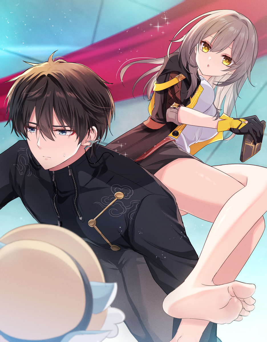 This is a pixiv picture whose title is 筋トレがんばれ！.