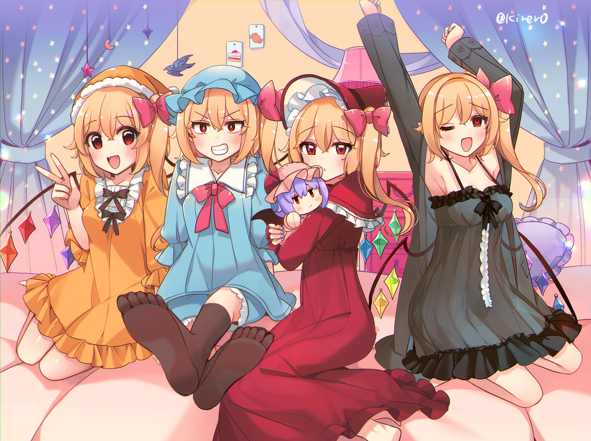 This is a pixiv picture whose title is フランちゃん達のパジャマパーティ✨.