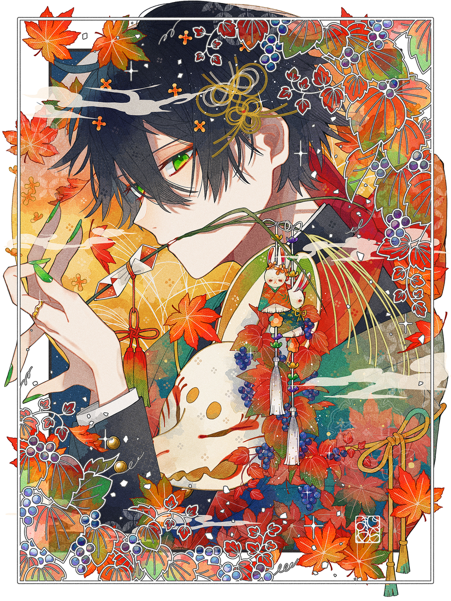 This is a pixiv picture whose title is 秋🐇🍁.