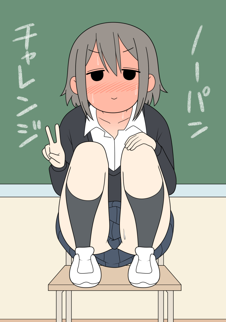 This is a pixiv picture whose title is ノーパンチャレンジ.