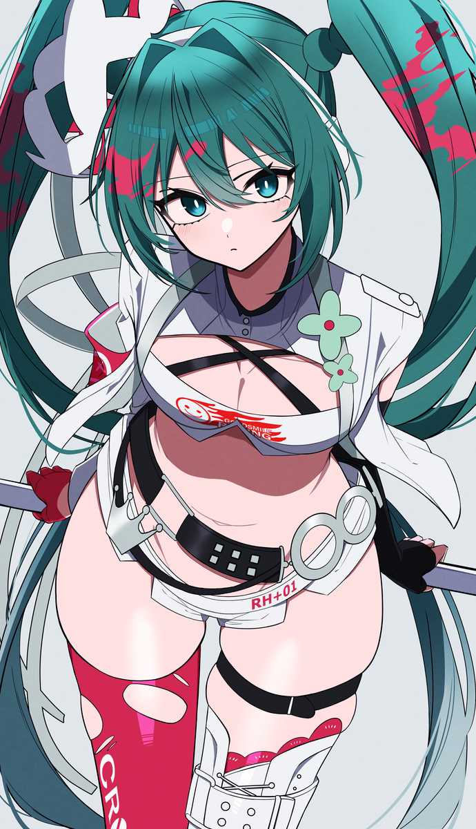 This is a pixiv picture whose title is 太もも特化レーシングミク2025.