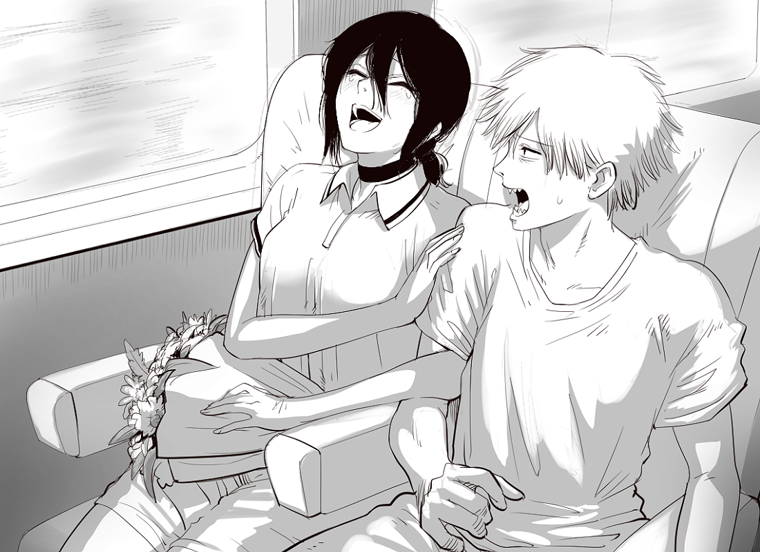 This is a pixiv picture whose title is 逃避行.