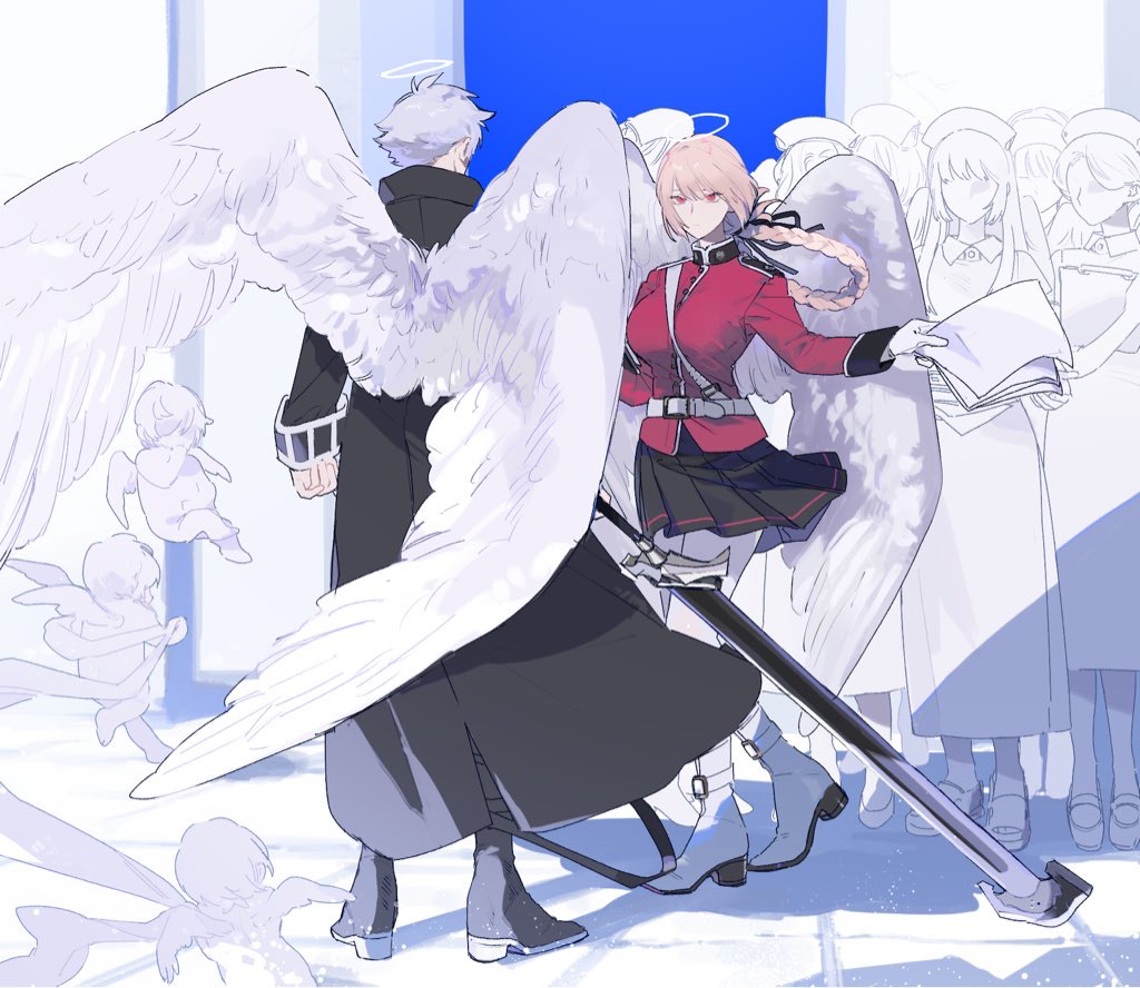 This is a pixiv picture whose title is 天使化.